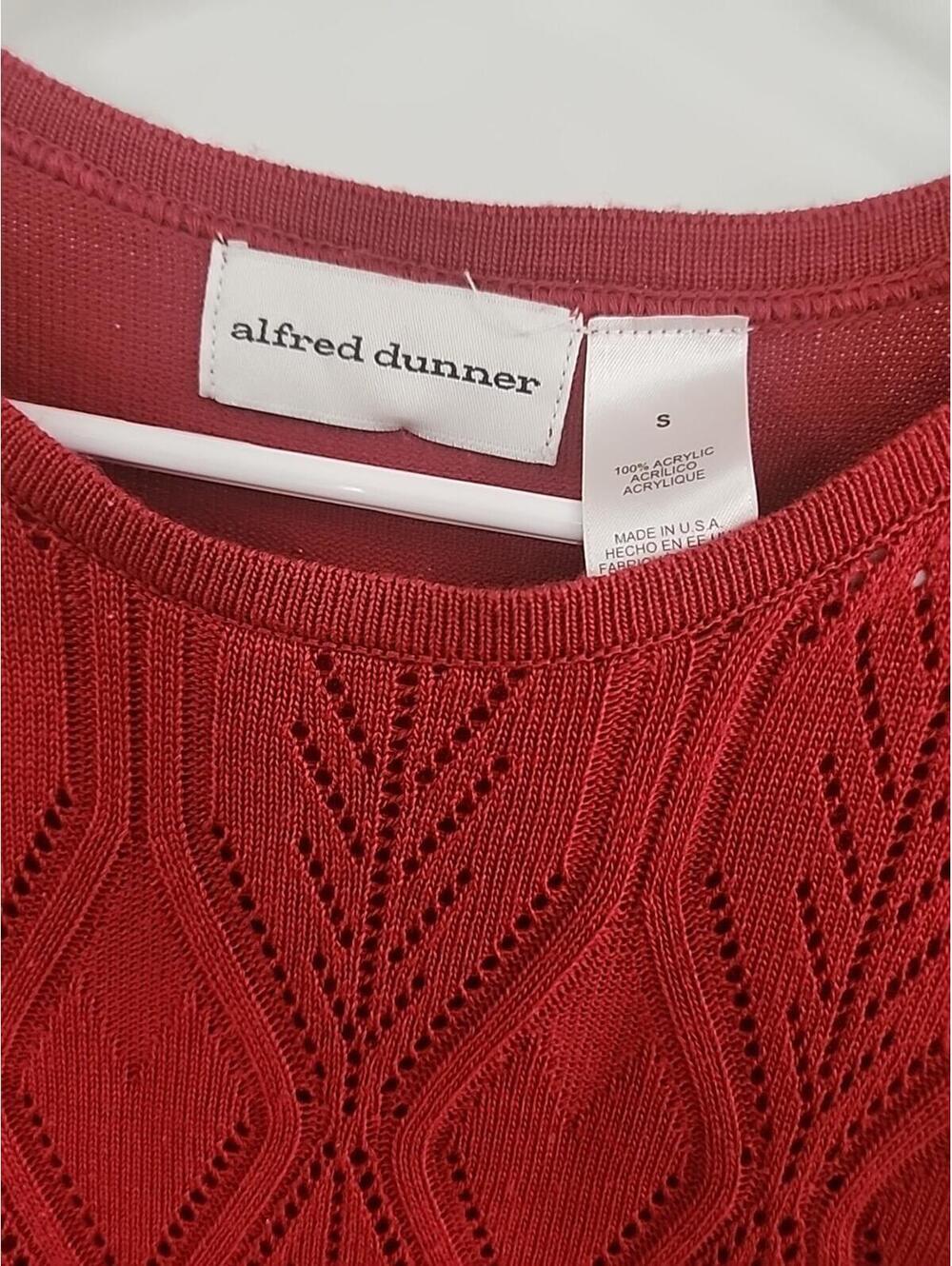 Women's Alfred Dunner Short Sleeve Sweater Size Small S Red - Picture 2 of 10
